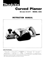 Makita CURVED PLANER 1001 User manual