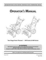 MTD 600 SERIES User manual