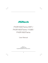 ASROCK P43R1600TWINS-WIFI User manual