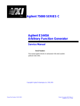 Agilent Technologies E1445A User manual