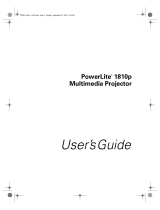Epson powerlite 1810p multimedia projector Owner's manual