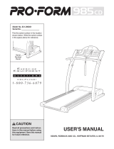 Pro-Form 985 CD User manual