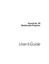 Epson PowerLite X9 User manual