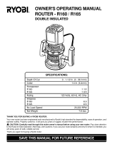 Ryobi R165 User manual