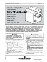 Bradford White BRUTE DELUXE BMT2V User manual
