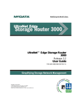 McDATA ULTRANETTM EDGE STORAGE ROUTER 3000 User manual