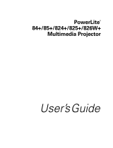 Epson PowerLite 84 Multimedia Projector User manual