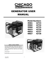 Chicago Electric 40814 Generator User manual