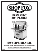 Shop fox SHOP FOX W1747 User manual