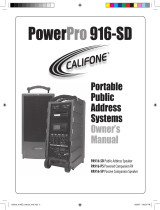 Califone POWERPRO 916-SD PA916-PS User manual
