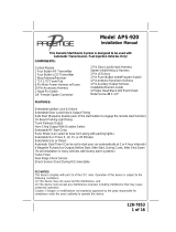 Audiovox APS-920 User manual