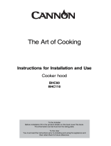 Cannon Cooker Hood BHC90 User manual