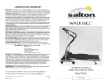 Salton WALKMILL User manual