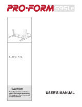 Pro-Form Proform Treadmill 585 User manual