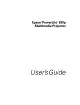 Epson PowerLite 830p User manual