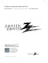 Zenith Z56DC1D - 56" DLP HDTV User manual