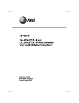 AT&T Definity Callmaster II User manual