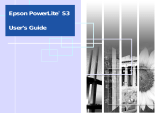 Epson PowerLite S3 User manual