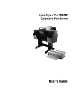 Epson Stylus Pro 7900 Computer To Plate System User manual