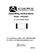 Audiovox FPE1087 User manual
