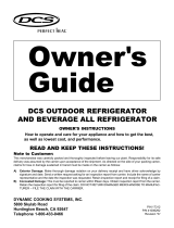 DCS OUTDOOR REFRIGERATOR AND BEVERAGE ALL REFRIGERATOR User manual