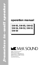 MK Sound SW-50 User manual