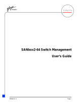 Qlogic SANbox2 SANbox2-64 User manual