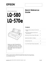 Epson LQ-570e Reference guide