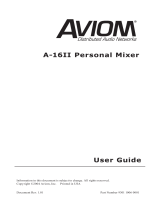 Aviom A-16II User manual