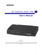 Siemens SLI-5310 User manual