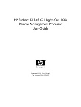 HP ProLiant DL145 User manual