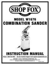 Shop fox 1 HP 6 in. Belt 10 in. Disc Combination Sander W1676 Owner's manual