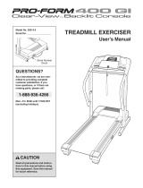 Pro-Form 400 Gi Treadmill User manual