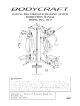 BodyCraft Galena Pro Owner's manual