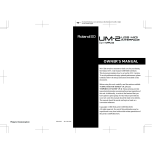 Roland UM-2 Owner's manual