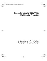 Epson PowerLite 737c User manual