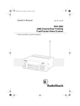 Radio Shack pro 95 - 1000 Channel Dual-Trunking Scanner Radio User manual