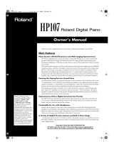 Roland HP-107 User manual