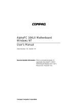 Compaq AlphaPC 164LX User manual