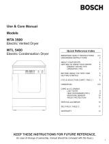 Bosch Dryer User manual