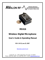 Avalon RF MX416 User manual