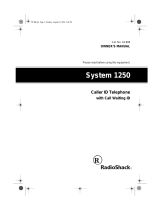Radio Shack 1250 User manual