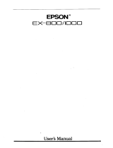 Epson EX-800 User manual