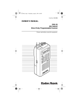Radio Shack PRO-29 User manual