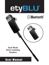 etyBLU Dual Mode Noise-Isolating Headset User manual