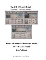 Waves Parametric Convolution Reverb IR-L User manual
