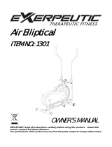 Exerpeutic Elliptical 1302 Owner's manual