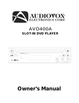 Audiovox AVD400A - AVD 400A - DVD Player User manual