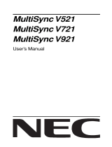 Mitsubishi MultiSync® V721 User manual