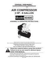 Central Pneumatic 40400 Air Compressor Owner's manual